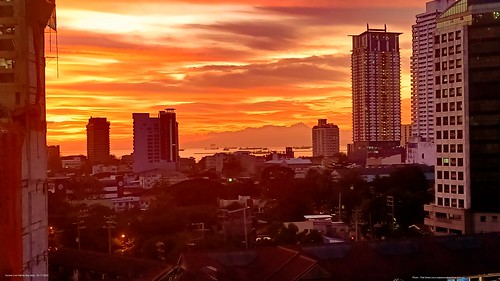 sunset over Manila Bay