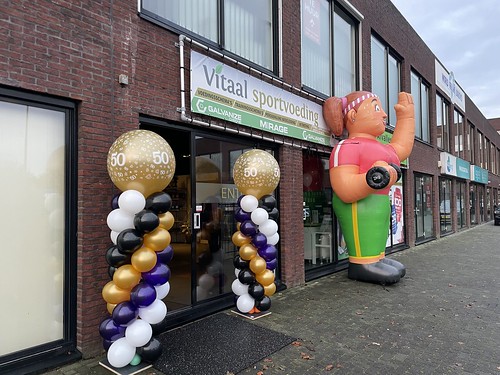 Ballonpilaar Breed Rond Verjaardag 50 Jaar Sarah Vitaal Sportvoeding Hoogvliet Rotterdam