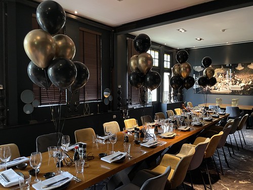 Table Decoration 6 balloons Private Dining The Harbour Club Rotterdam