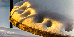Sun on the snow sculpture