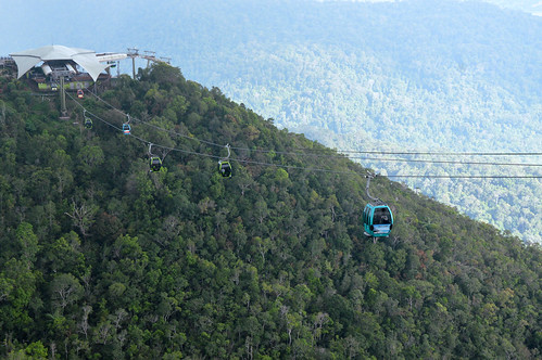 A view of the Langkawi Skycab from the top station