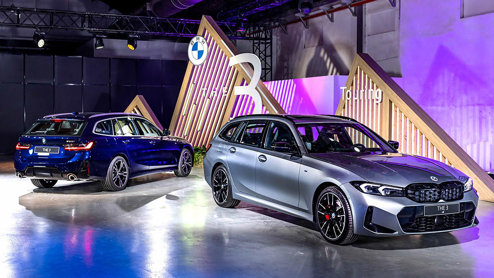 [新聞照片二]-今年，全新BMW-3系列運動房車以及全新3系列Touring旅行車將成雙上陣，以跑格化的動感姿態與風格獨具的時尚設計，超越眾人期待，為BMW-3系列譜出全新篇章
