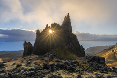 Sunshine Through the Eye of the Needle (Rock) , Old Man of Storr, Skye