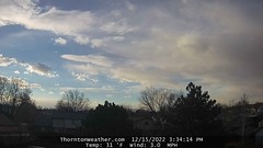 December 15, 2022 - Just pretty clouds at the end of the day. (ThorntonWeather.com)