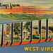 Greetings from Wheeling, West Virginia - Large Letter Postcard