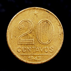 World Coins - Brazil 20 Centavos 1943