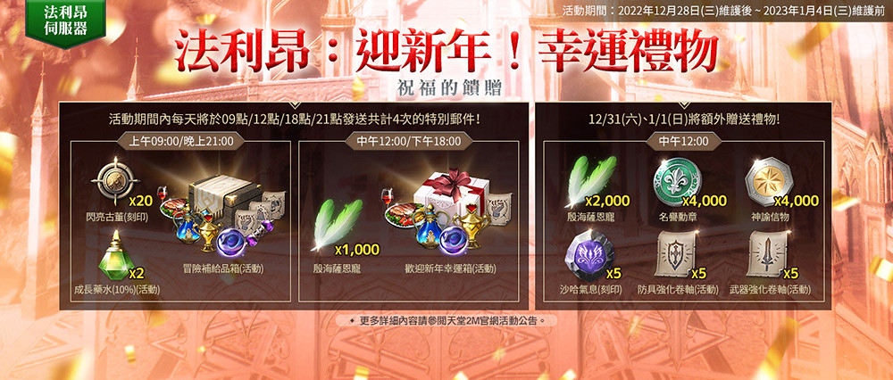 法利昂：迎新年！幸運禮物