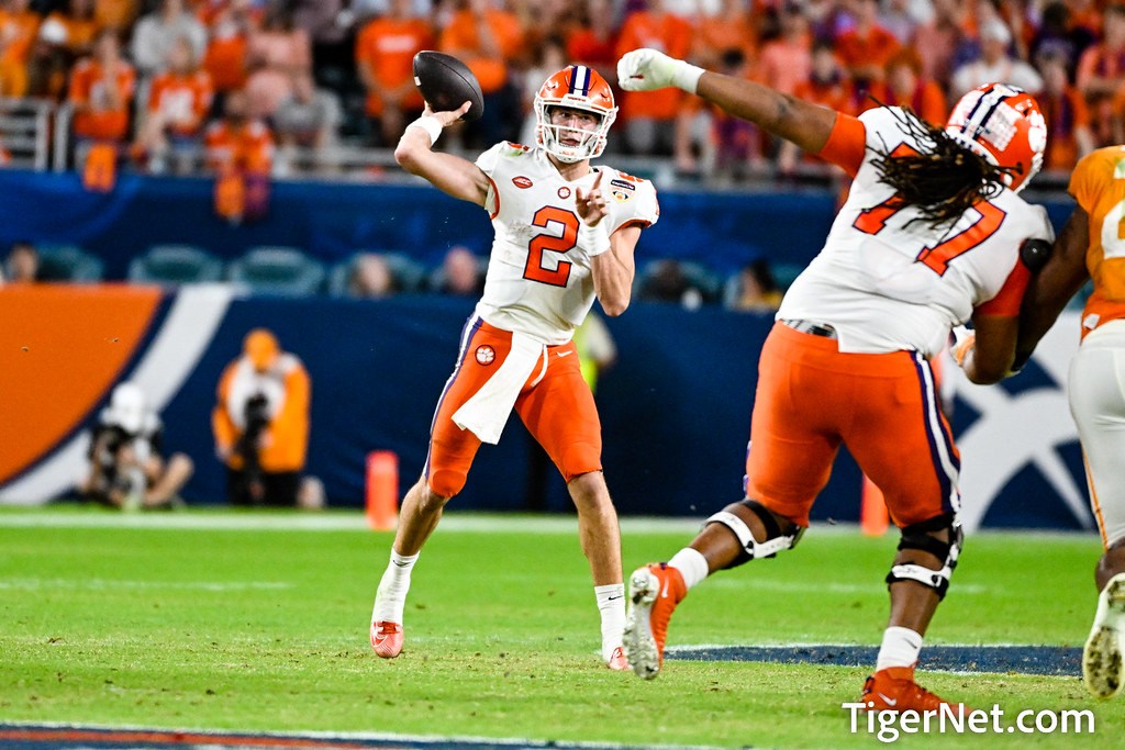 Clemson Football Photo of Cade Klubnik and tennessee