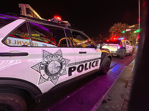 Las Vegas police car on Las Vegas Boulevard
