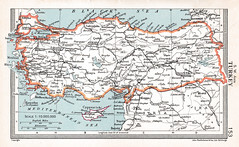 South West Asia, Turkey, Page 153, World Atlas edited by John Bartholomew, Dent & Sons, 1955.