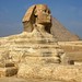 Great Sphinx of Giza in Egypt. Believed to have been created by pharaoh Khafre (Greek Chephren) of the 4th Dynasty Old Kingdom in association with his pyramid, this guardian of the Giza Plateau is said to have been built around 2500 BC. #sphinx #greatsphi