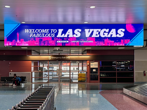 Welcome to Fabulous Las Vegas digital sign inside Airport