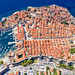 A view from above of the city wall of Dubrovnik, Croatia