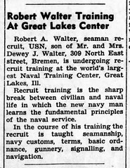 1948 - Robert Walter joins navy - Enquirer - 21 Oct 1948