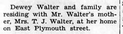1950 - Dewey Walter family living with mother - Enquirer - 6 Apr 1950