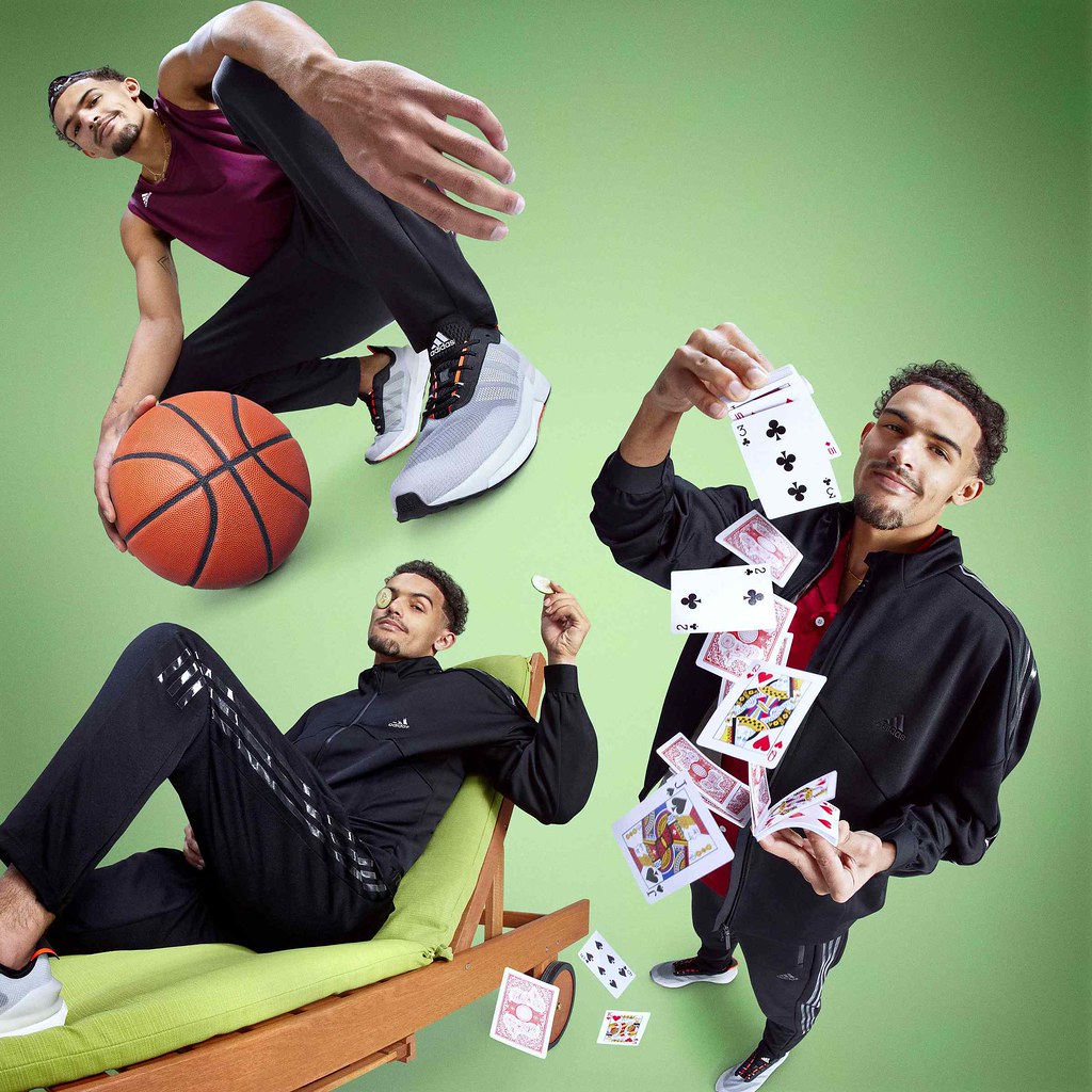 2. adidas再掀經典條紋運動套裝熱潮，攜手NBA球星Trae Young揪Z世代「自在 做你」！