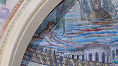 Winged man representing St. Matthew the Evangelist, Apse mosaic, Santa Pudenziana