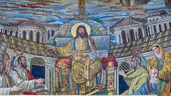 Christ enthroned, Apse mosaic, Santa Pudenziana