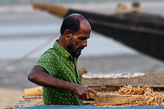 Portrait of a Dry Fish Worker  ।  শুটকি কর্মীর মুখ  ।
