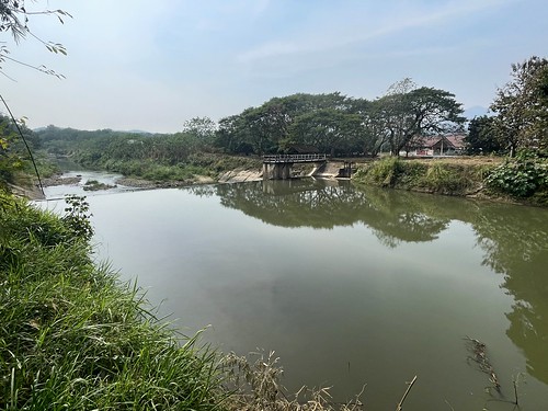 Weir on the Mae Wang river, northern Thailand