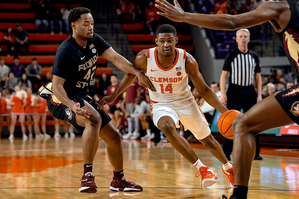 Clemson Basketball Photo of Devin Foster and Florida State
