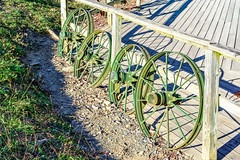 Green wagon wheels
