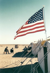 american flag flying in kuwait 2003