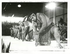 Polynesian Festival Publicity Caption: First National Polynesian Festival Competitions, Rotorua 1972. Mangatu team of Poverty Bay