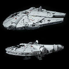 Millennium Falcon - Side View II & Landed View