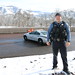 Trooper Ethan King at the Siskiyou checkpoint