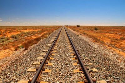 The longest straight line of train track in the world