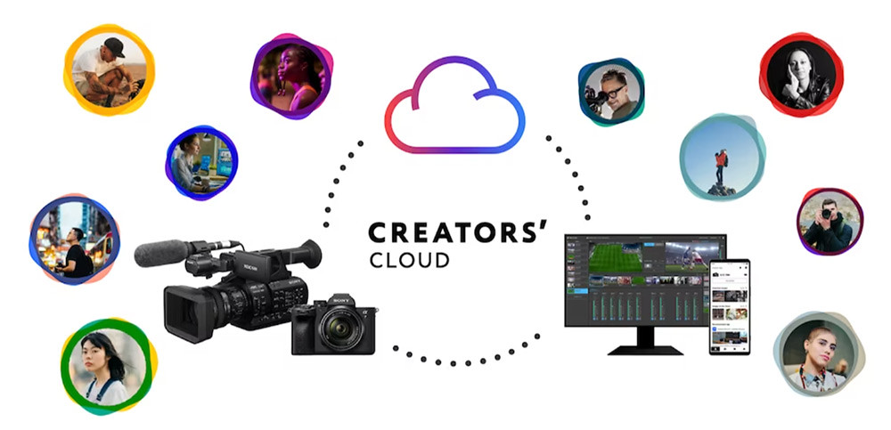 圖1)-Sony-Creators'-Cloud-雲端平台結合先進Sony相機技術與雲端AI，以支援從拍攝到製作的創意工作，提供創作者整合性的高效率解決方案。