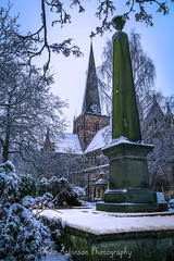 St. Cuthbert's Winter View From The Memorial Garden (Portrait).