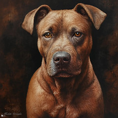 Portret van een pitbull