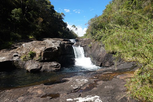 Sete Pilões Waterfall (Seven Pylons Waterfall) at 1,855 m (6,085 ft) MSL, Acampamento da Macieira (Apple Tree Camp), Caparaó National Park, Alto Caparaó, Minas Gerais State, Brazil.