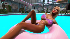 Mermaid Bikini in Pool Float
