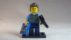 Policeman with LEGO set