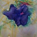 Blue petunia. Watercolor on paper.