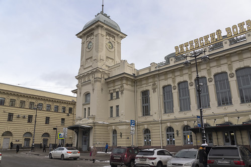 the new building of the Vitebsky vokzal (Vitebsk railway terminal) of Saint Petersburg in the modern style built at 1904