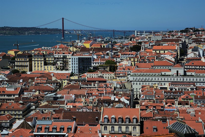 View of Lisbon rooftops and the River Tagus from St George's Castle<br/>© <a href="https://flickr.com/people/195986407@N04" target="_blank" rel="nofollow">195986407@N04</a> (<a href="https://flickr.com/photo.gne?id=52778122637" target="_blank" rel="nofollow">Flickr</a>)