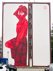 Rozjimanie (Red Woman in Dress), Bratislava, 2019