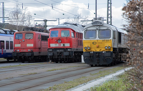 Oldenburg, DB 151 028-8 & DB 232 117-2 (Ludmilla) & 247 020-1