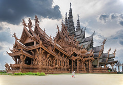 The ornate Sanctuary of truth temple in full glory