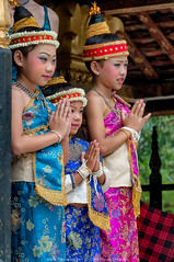 Girls on Buddhist new year, Luang Prabang, Laos