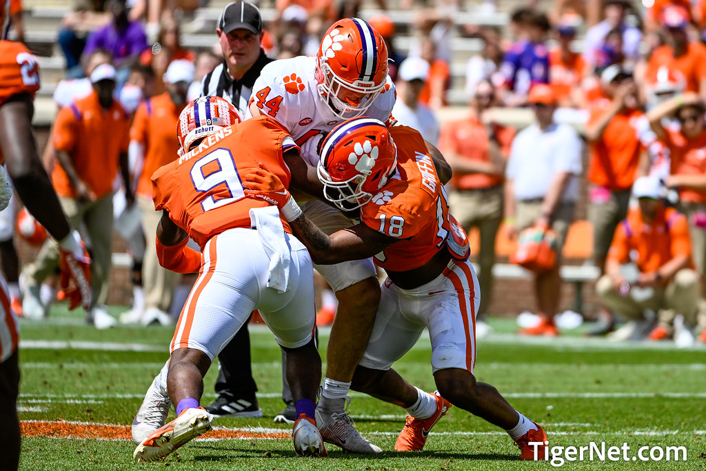 Clemson Football Photo of Banks Pope and RJ Mickens