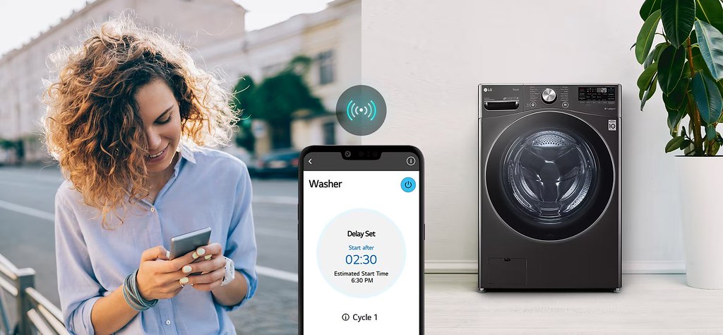 【新聞圖片4】LG TWINWash雙能洗洗衣機全系列內建WiFi並搭載ThinQ 技術，串聯智慧家電，成為您的AI智慧管家。