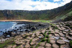 Tourists at the Giant's Causeway, Antrim, Northern Ireland