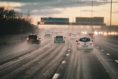 Wet M25 on the way home Explored!