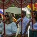 Sri Lankans with Traditional Banners