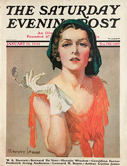 “Woman and Pince Nez” by Tempest Inman on the cover of “The Saturday Evening Post,” January 16, 1932.